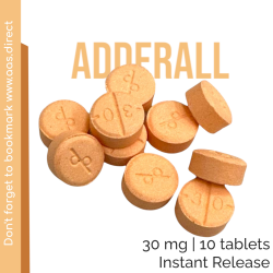 Adderall (Amphetamine)  Tablets 30mg – Silver Packaging