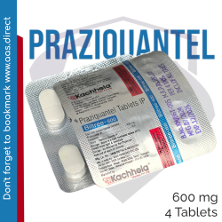 Praziquantel 600mg / 4 Tablets